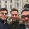 Auf einer Wienfahrt darf das Selfie vor der Hofburg natürlich nicht fehlen, v.l.n.r.: Vicente, Ladislaus Boros und Caligula